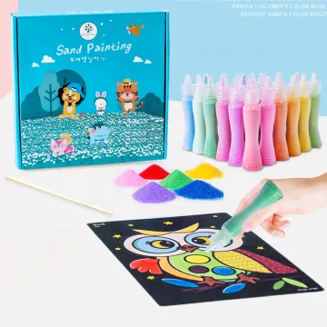 Unisex New Paper Sand Art Set: DIY Craft Toy for 5 to 7 Year Old Kids