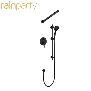 Rainfall Water Bath Black Handshower Set