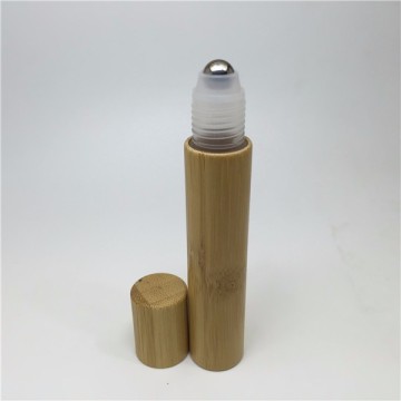 15ml bamboo roller bottle with bamboo cap and stainless steel roller ball