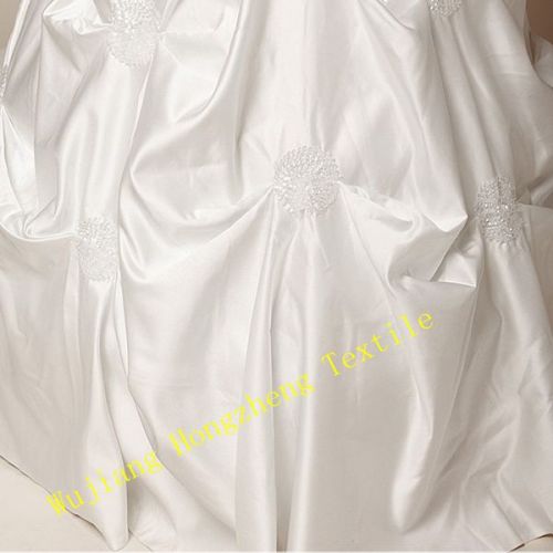 Polyster Stretch Twist Satin Fabric for Wedding Dress