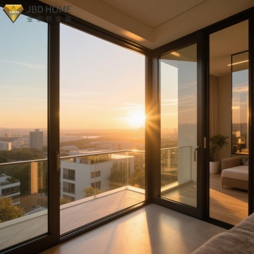 Thermal Break Aluminum Casement Door for Modern Villa Entry