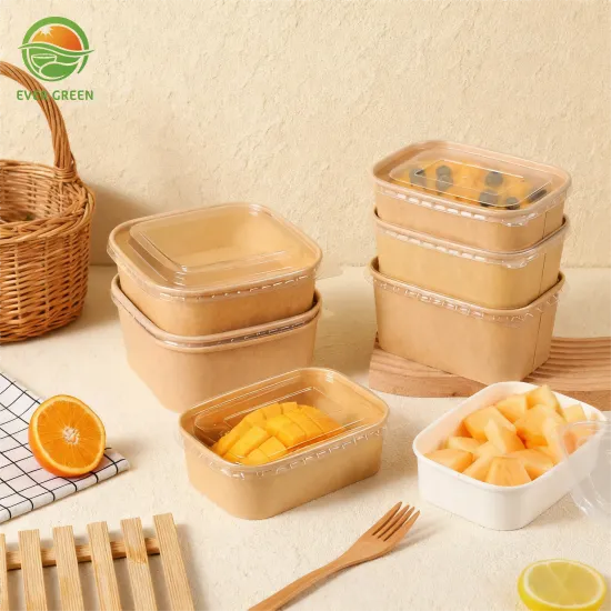 Recyclable Kraft Paper Bento Container