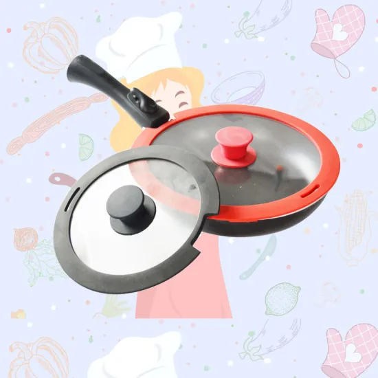 High-Quality Universal Cookware: Tempered Glass Non-Stick Frying Pan Cover & Multi-Size Silicone Pot Lid