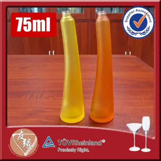 Custom deisgn painting color bented glass 75ml bottle