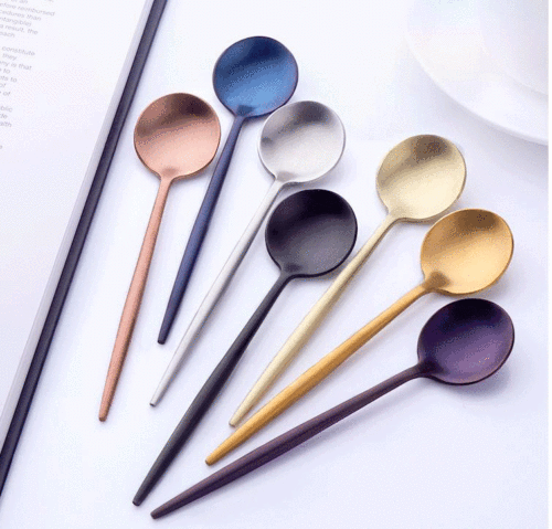 Titanium Plated Stainless Steel Round Spoon Soup Spoon