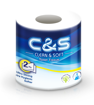 C&S 2ply Embossed Tissue Ultra Soft White Toilet