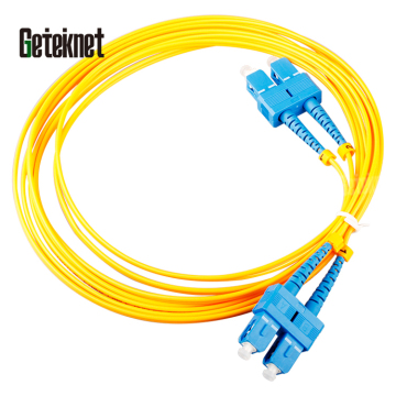 1M to 2M Singlemode OS2 Duplex SC to SC Yellow LSZH Fiber Optic Patch Cord