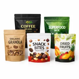 Stand Up Zipper Pouch for Food Packaging