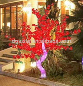 Home garden decorative 150cm Height outdoor artificial red flashing LED solar lighted up trees EDS06 1415