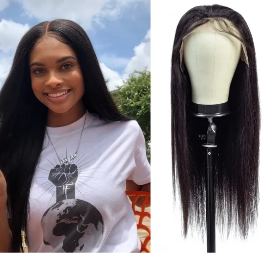 150% 180% 210% Density Human Lace Front Wigs,Transparent Lace Virgin Remy Brazilian Hair Wigs For Black Women