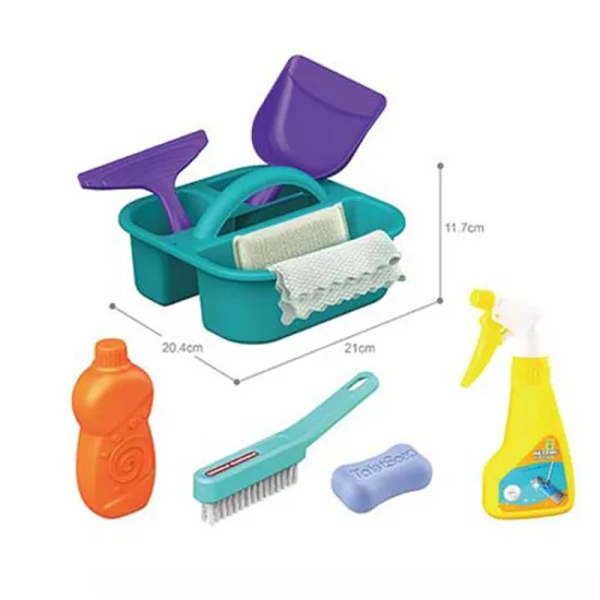 Kids' Playhouse Cart: A Durable Dollar Toys Hand Basket Clean Set for Pretend Play and Housekeeping Activities