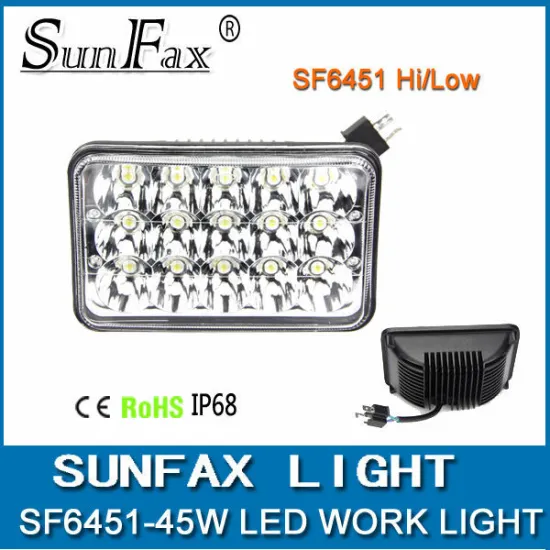 Factory price! 12V 45W led work light, ip68 6000K portable led driving light for mini truck
