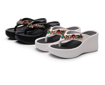 2024 High Heel Slide Sandals &amp; Flip Flops - شقق صيفية أنيقة للنساء والسيدات