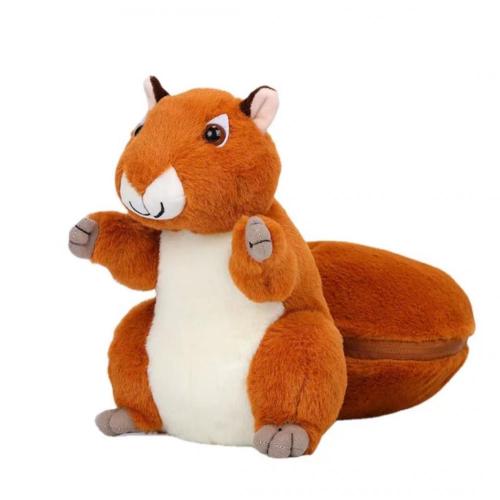 Standing cute simulation squirrel plush toy decoration