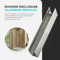 6463 U Channel Electroplated Aluminum shower door profile