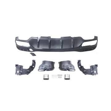 Benz GLS X166 2015-2019 Rear Bumper Lip Muffler Exhaust Tip