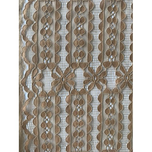 Gevouwen garen Flower Lace Fabric