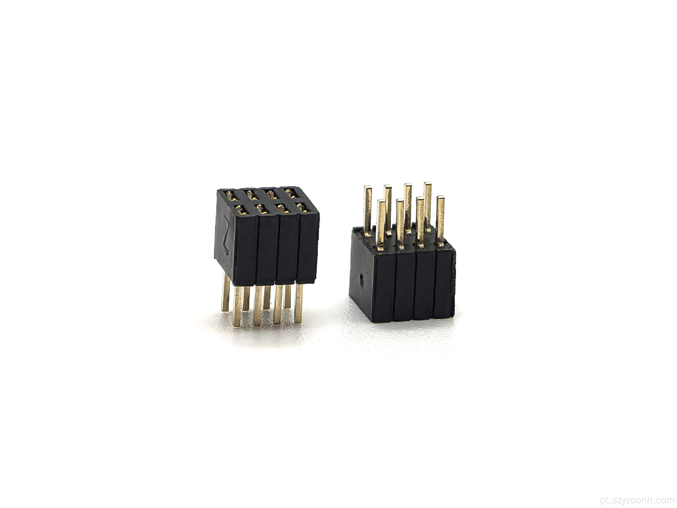 Conector fêmea 8P com passo de 1,27 mm