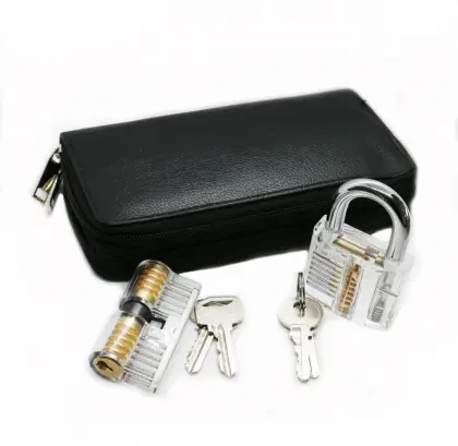 24pcs Locksmith Supplies 2pcs Clear Practice Lock