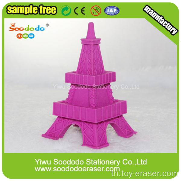 ประณีตฝรั่งเศส Red Eiffel Iron Tower Shaped Eraser