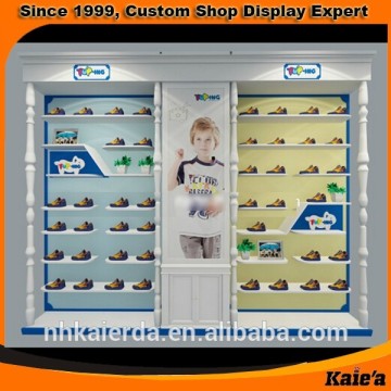 wall kids shoe display cabinet