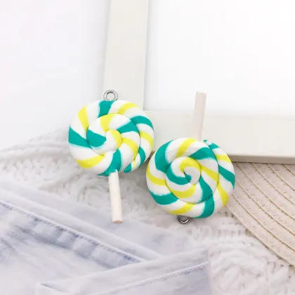 Lollipop bracelet resin charms for earring