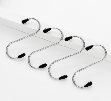 Multi-Functional Metal S-Hooks for Kitchen and Bathroom - 4 Pcs