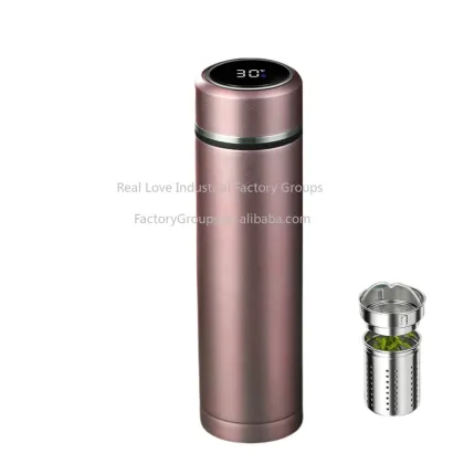 Stylish Smart Thermos Cup - Portable Temperature Display Water Bottle