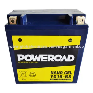 True Nano Gel Motorcycle Battery with Extreme Temperature Resistance and 12V/16Ah Capacity