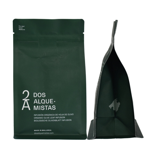 Komposterbart papir jordet kaffe tilpasset trykt grøn pose