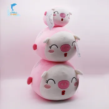Small round series plush bear /fat pig stuffed animal toys