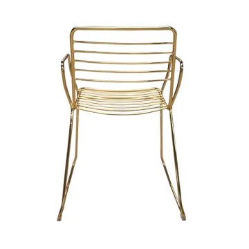 Good quality Gold Stackabale Wire Chair for sale bar chair
