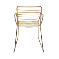 Cadeira de arame de boa qualidade em ouro para venda cadeira de bar