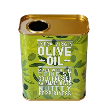 Latas quadradas de azeite para armazenamento na cozinha