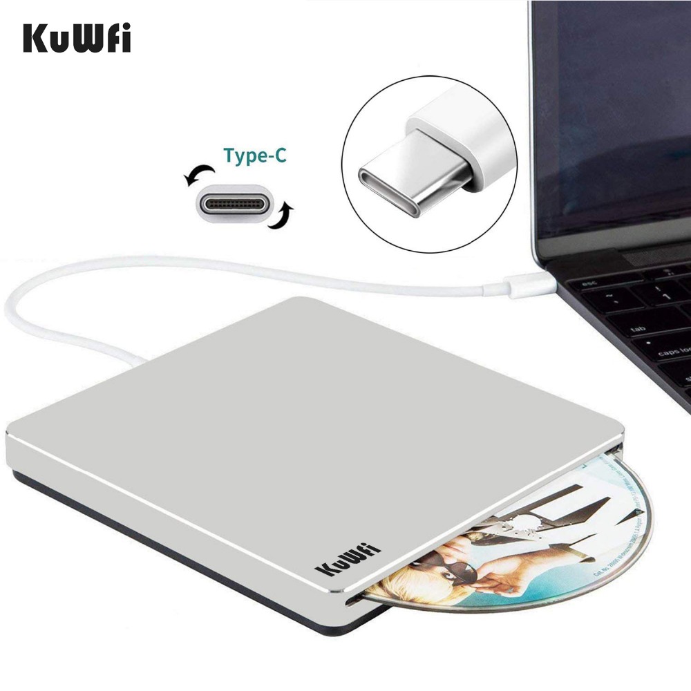 External Automatic Slot-loading Blu-Ray DVD Drive Burner Player Type-C DVD-RW VCD CD RW Reader For Apple Pro Air iMAC PC