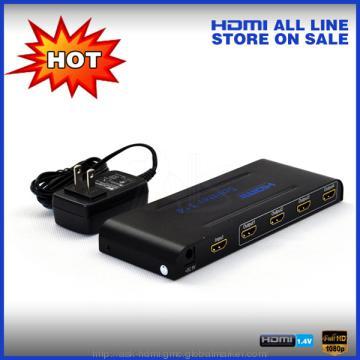 1.4version HDMI splitter 1x4 full 3D and 4kx2k resolution