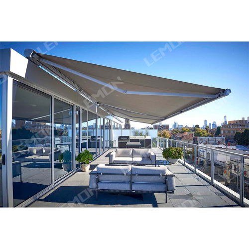 Motorized Aluminum Arm Full Cassette Retractable Awning