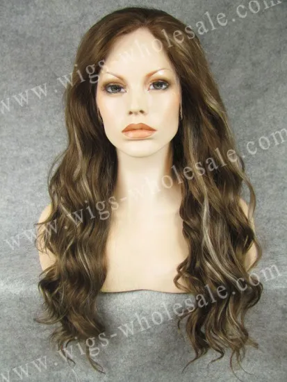 micro lace front wig wave brown mixed color hair wigs for black women