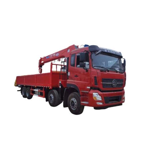 self loading flatbed truck 6x4 straight boom crane