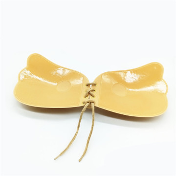Self Adhesive Silicone Breathable Lift-Up Strapless Bra with Drawstring