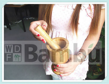 New Product for 2015 100% Mao Bamboo Mortar & Pestle