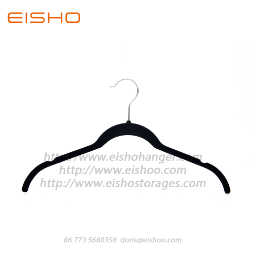 EISHO Adult Black Velvet Shirt Kleiderbügel FV006-42