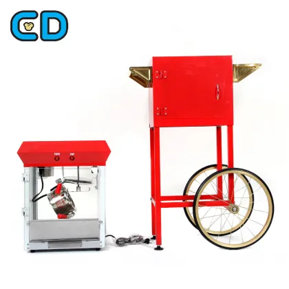 Nostalgia Electrics Vintage Circus Cart Popcorn Popper, 4 oz, Small Business Popcorn Machine with Warmer