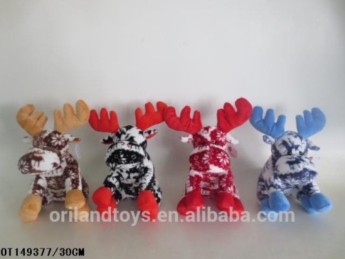 2015 Seasonal Chrismas colorful plush reindeer toys