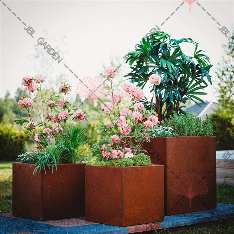 Parterres de fleurs de jardin de Corten en acier