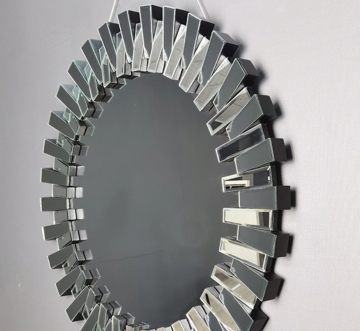 Glass hanging mirror for interior decoration