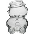 Schöne Schneemann-Glasflasche