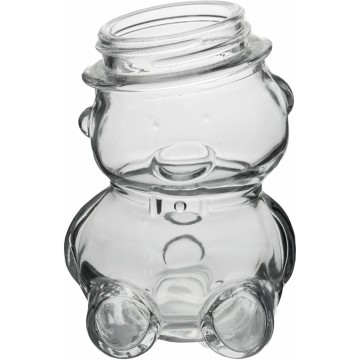 Schöne Schneemann-Glasflasche
