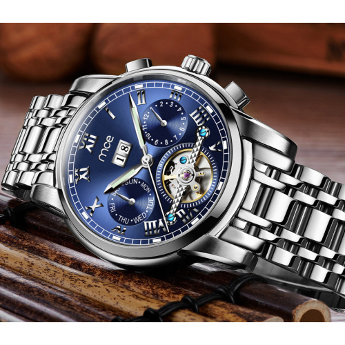 custom logo brand mechanical movement hand watch