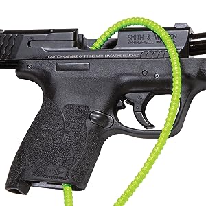 36. Trigger (Chain) Bloqueio de 3 dígitos Combinação de 3 polegadas Bloqueio de cabo de pistola, design e cadeado de tecidos para armazenamento seguro de rifles, pistolas ou espingardas, trabalhando para evitar a violência armada com bloqueios de armas (3)